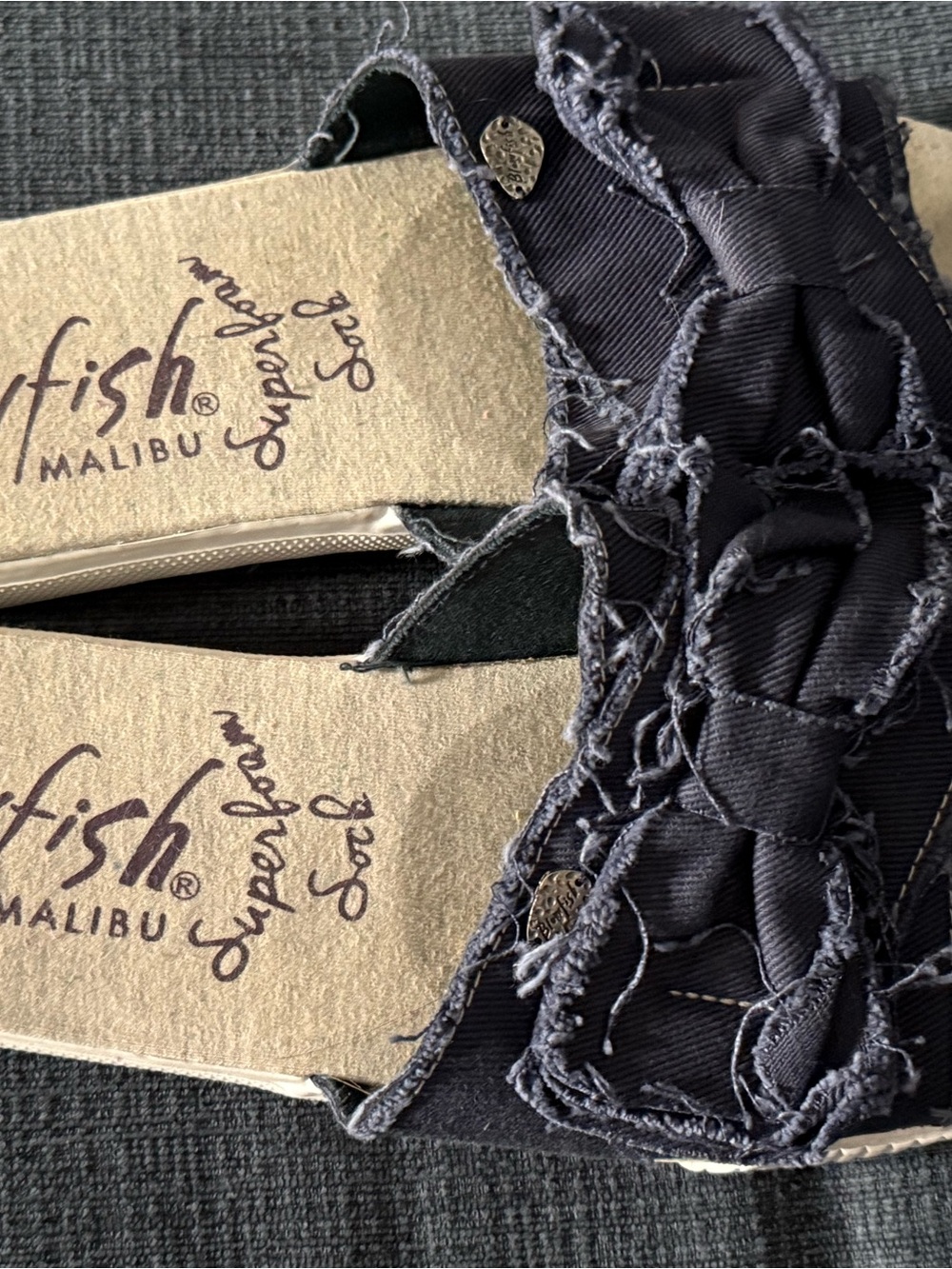 Blowfish Malibu Ginah Twilight Smokey Twill Slides SZ 9